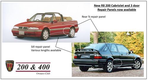 New repair panels for the R8 Cabriolet and 3 door models now available